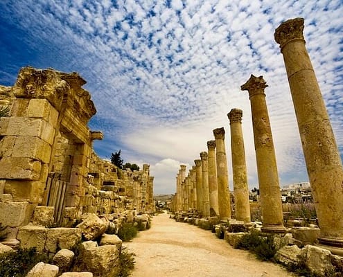 Jordan Tours from Israel - Cardo Maximus in Jerash, Jordan