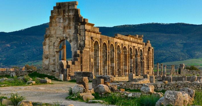 Ruins in the Ancient Roman City of Volubilis