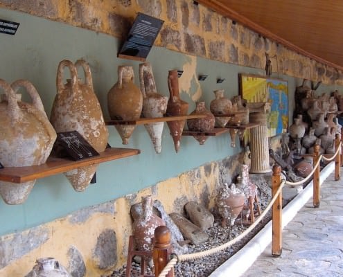Collection of amphoras from different parts of the Mediterranean - Photo by Georges Jansoone