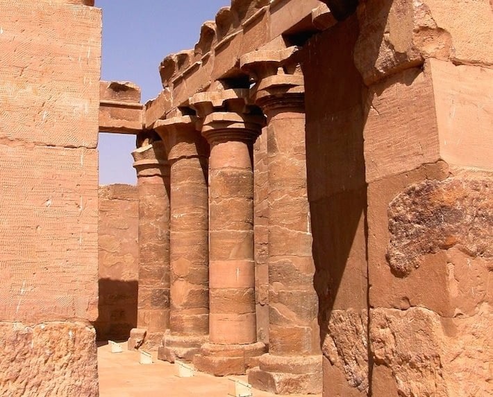 The inside courtyard of the Temple of Maharraqua, Lake Nasser