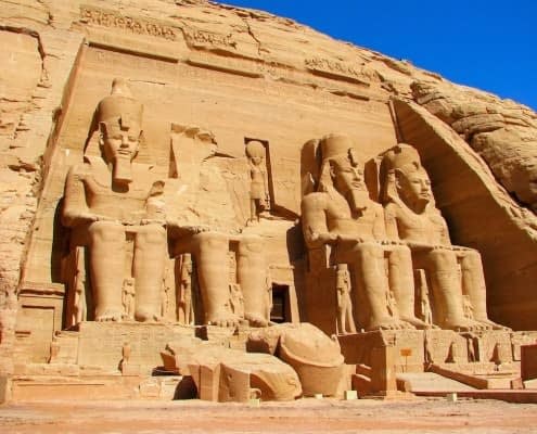 Abu Simbel Temples - Front view of Temple of King Ramses II