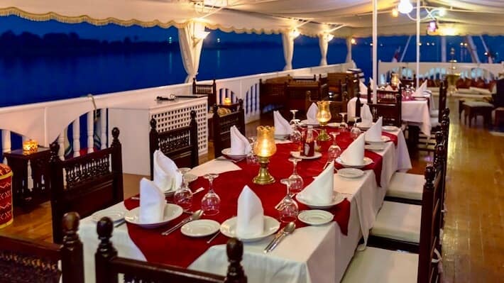 Amoura Dahabiya Nile Cruise - Restaurant Deck