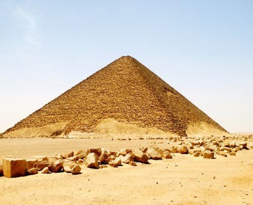 The Red Pyramid is believed to be the world's first successful attempt at constructing a true smooth-sided pyramid