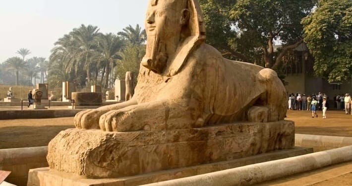 Alabaster Sphinx in Memphis Open Air Museum - Cairo Top Attractions #9
