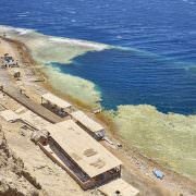 The Blue Hole is very popular diving place, 8 kilometres north of Dahab, Red Sea