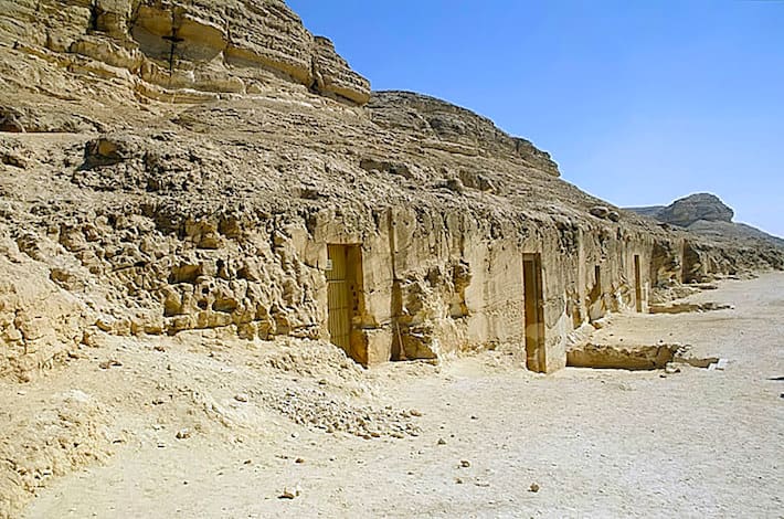 Entrance to the tombs at Beni Hassan, Minya