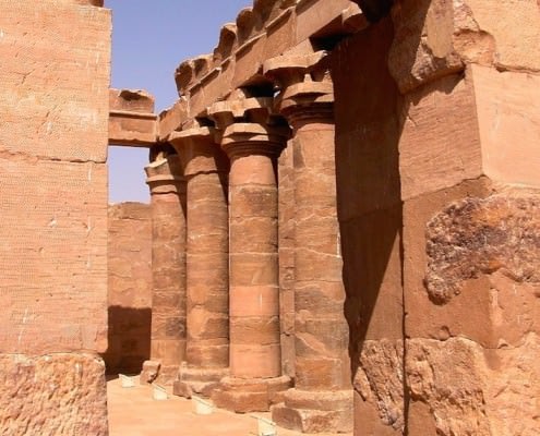 The inside courtyard of the Temple of Maharraqua, Lake Nasser