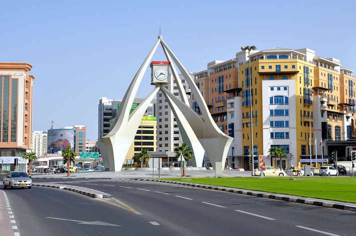 Clock tower in Deira in Dubai