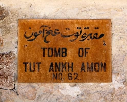 Tablet of the tomb of Tutankhamun in the Valley of the Kings near Luxor (Thebes), Egypt