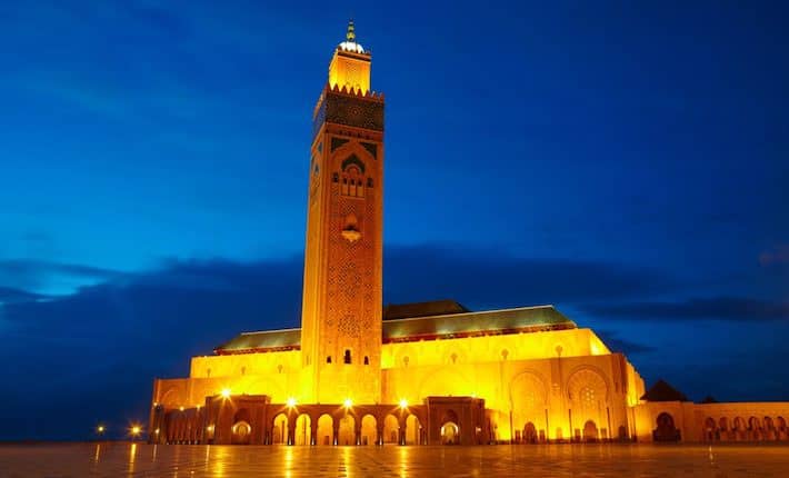 Casablanca Tourist Attractions - Hassan II Mosque in Casablanca, Morocco Africa