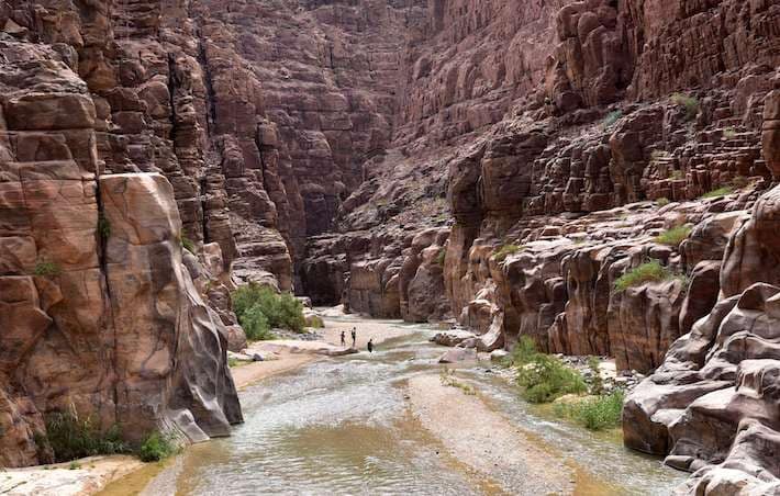 Wadi Mujib Nature Reserve was established in 1987 and is located at the eastern shore of the Dead Sea