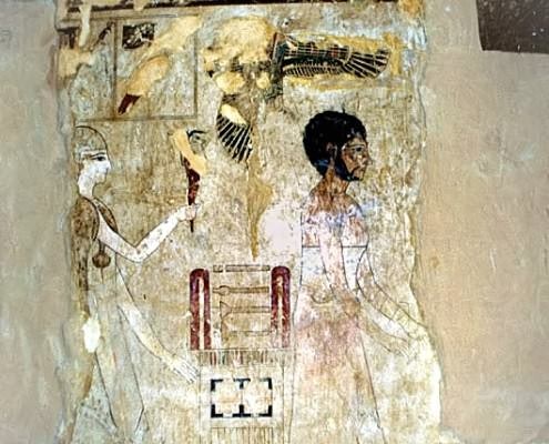 Wall mural in tomb of Si-Amun, Mountain of the Dead