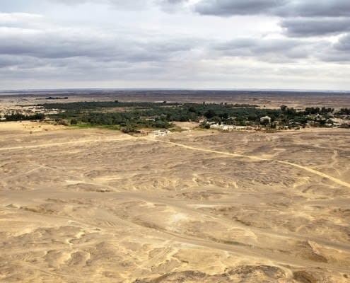 View of the Bahariya Oasis from the top of a hill