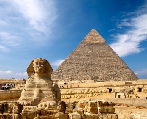 The Sphinx and the Pyramid of Khafre (Chephren)