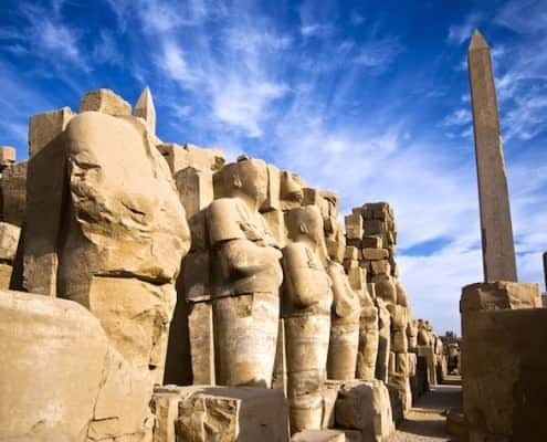Statues and Obelisk - Temple Complex of Karnak