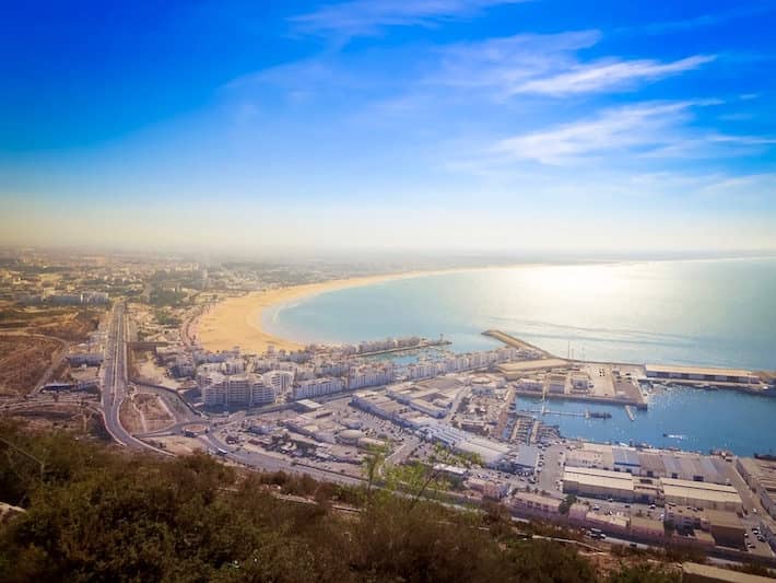 Agadir Tours - A view of Agadir from the mountains