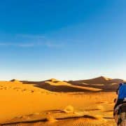 Dunes in the desert of Morocco at M'hamid, Marrakech