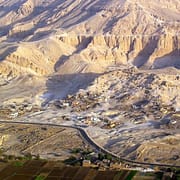 Aerial view of the Valley of the Nobles, Luxor