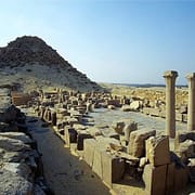 Abusir Complex - Pyramid complex of Sahure, view to the west, Abusir Complex - Photo by Roland Unger