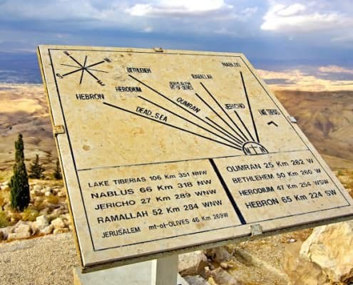 The view from Mount Nebo's Syagha to the valley