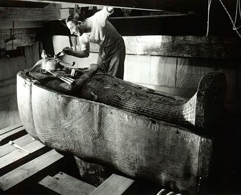 Howard Carter in the Tomb of King Tut
