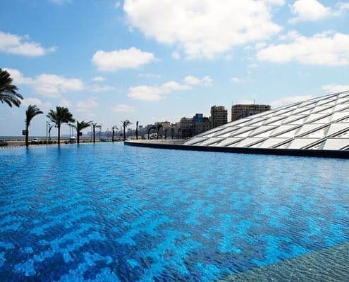 The New Library of Alexandria in Egypt