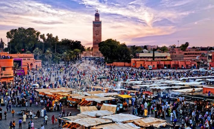 Marrakech Tours - Jemaa el Fna Square at sunset