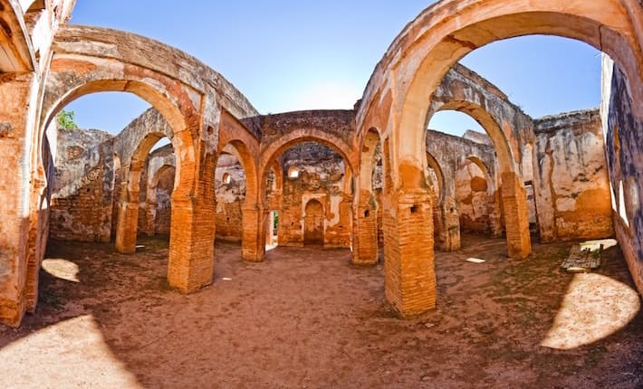 Rabat Attractions - Ruins of the ancient necropolis of Kellah (Chellah) in the city of Rabat, Morocco