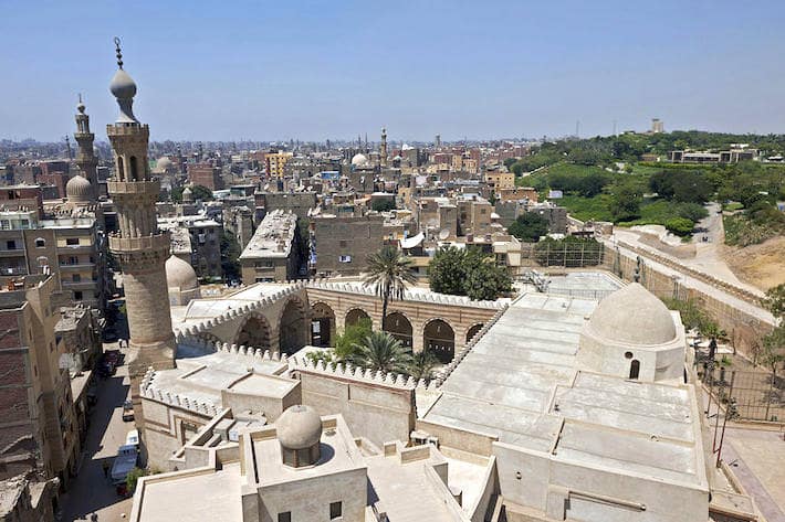 Cairo cityscape as seen from top of Aqsunqur Mosque