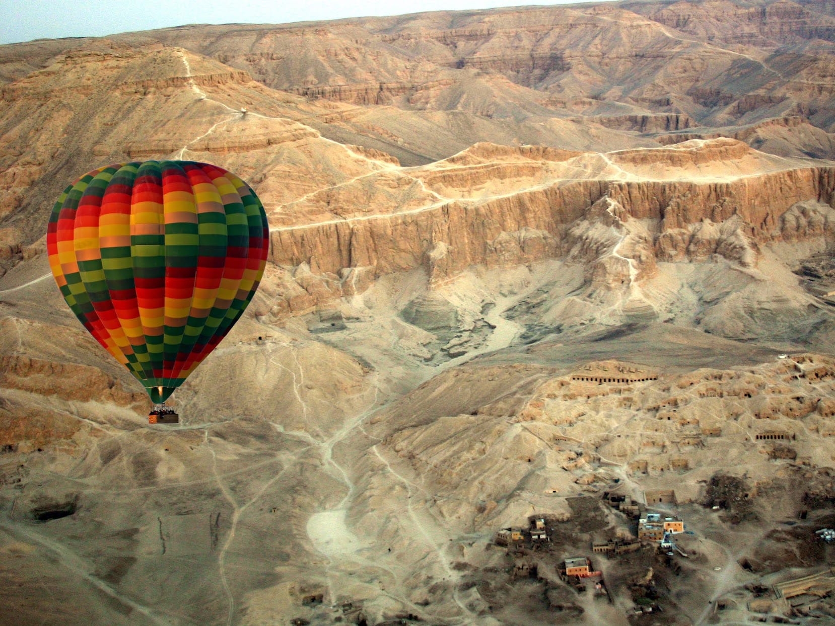 Hot Air Balloon Over the Valley of the Kings