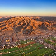 Aerial view over Luxor West Bank