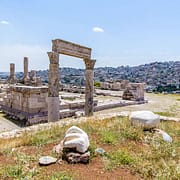 Temple of Hercules and the hand at the Amman Citadel, Jordan