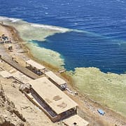The Blue Hole is very popular diving place, 8 kilometres north of Dahab, Red Sea