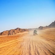 Egypt Adventure Tours - Jeep safari at dusty Eastern Desert in Egypt