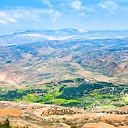 View of the Promised Land from Mount Nebo in Jordan