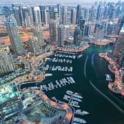 Aerial view of Dubai Marina