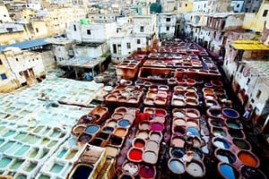 Tanneries of Fes, Morocco, Africa