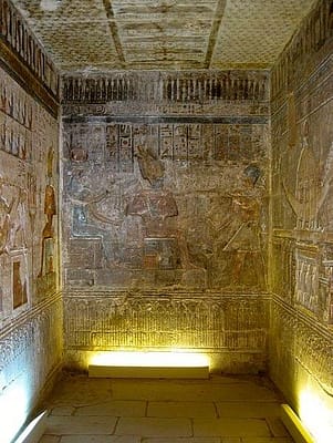 Interior of Hathor Temple - Photo by Olaf Tausch