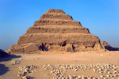 Djoser's step pyramid at Saqqara, Egypt