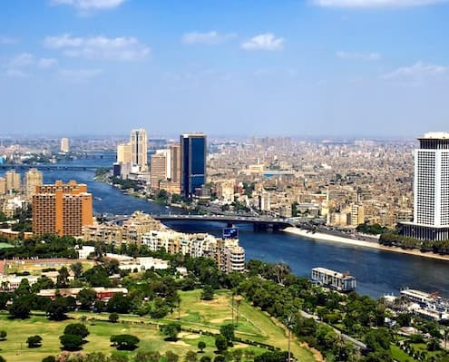 Top of Cairo from tv tower, Panorama - Egypt