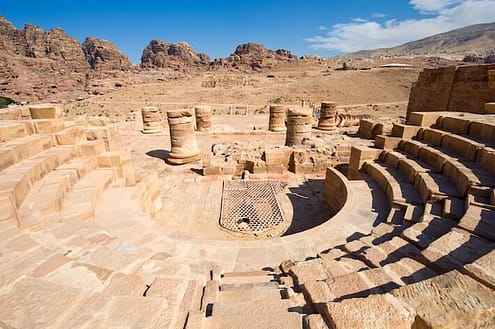 Small Roman theatre in the Great Temple in Petra Small Roman theatre in the Great Temple in Petra
