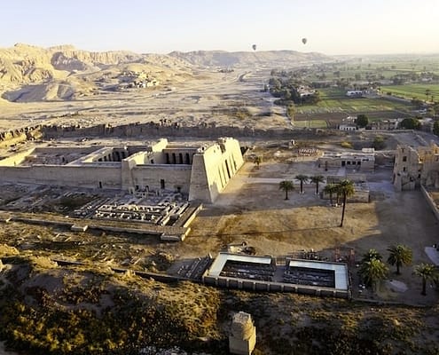 Aerial view of part of the Karnak Temple