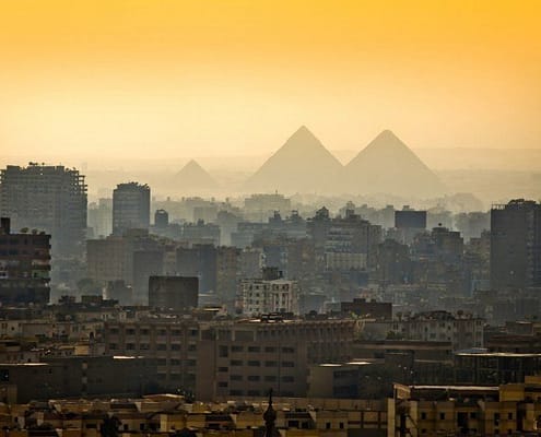 Cairo Tours - Pyramids in the mist, Cairo