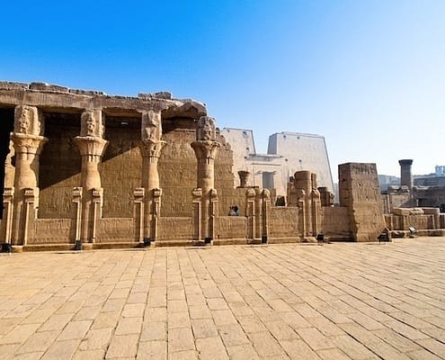 Edfu Temple is dedicated to the falcon god Horus