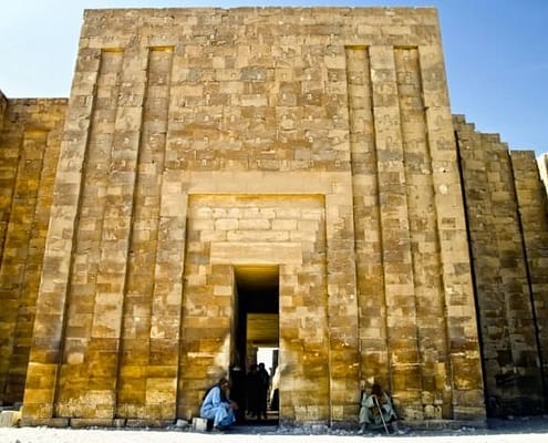 Entrance to the mortuary temple at Sakkara