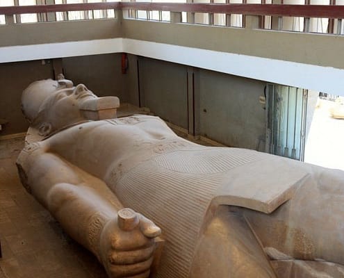 Statue of Ramses II found at Memphis, Egypt