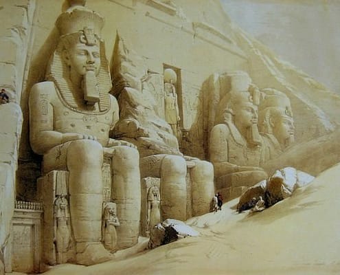 The Great Temple of Abu Simbel - David Roberts, 1838