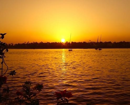 Nile River at sunset, Egypt
