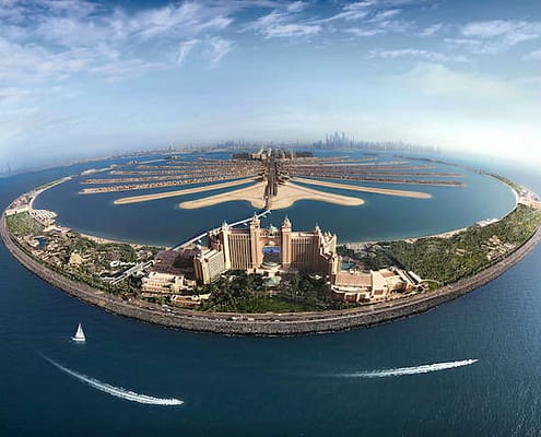 Palm Jumeirah Island, aerial view