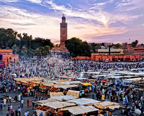 Marrakech Tours - Jemaa el Fna Square at sunset